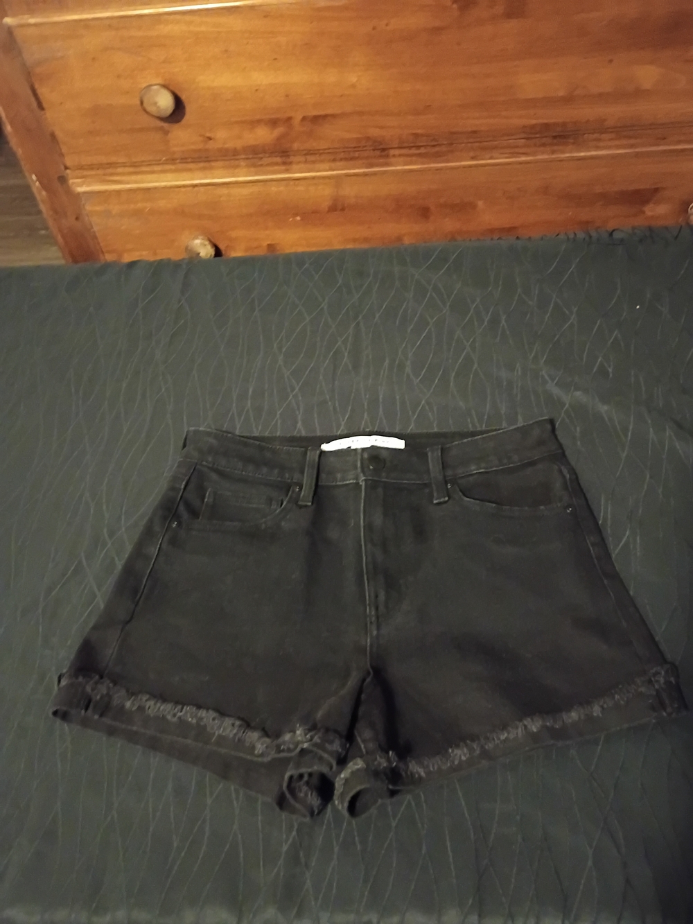Celebrity Pink Black Denim Shorts